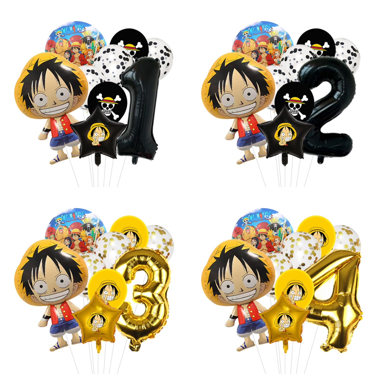 Model Kit One Piece - One Piece Verjaardagsballonset Luffy Folie Mylar