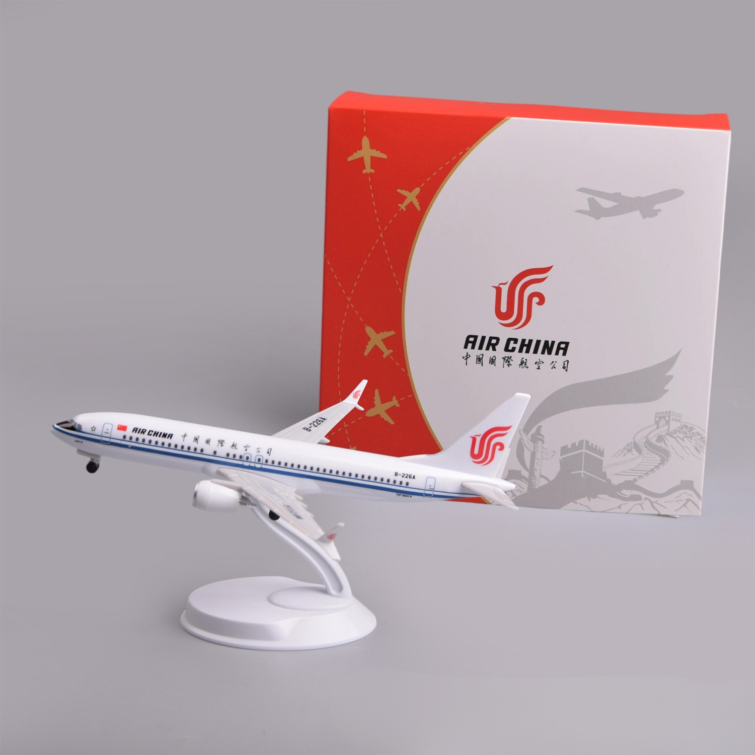 Model Kit China - 20cm plastic modelvliegtuig Air China B737max8